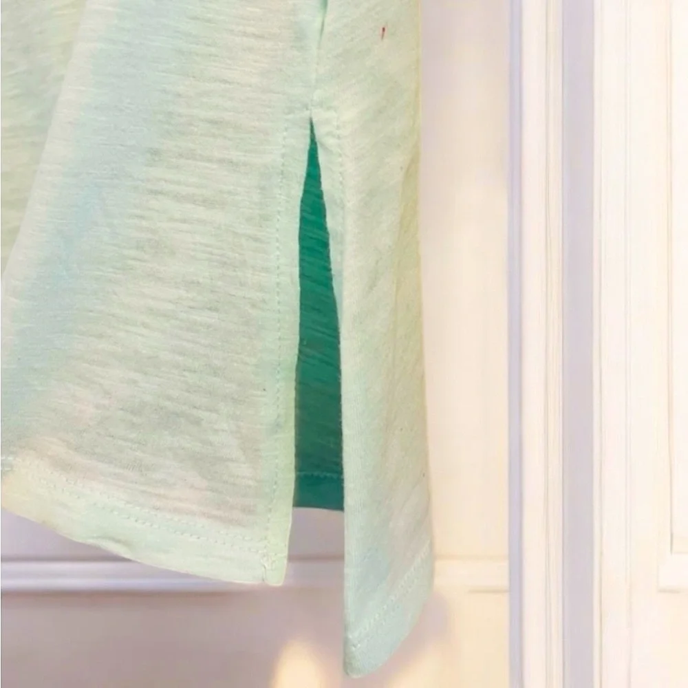 EPIC THREADS Girls Mint Green Tunic Tee Peace Love Milkshakes Long Sleeve Top M